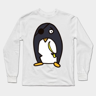 Pirate - funny penguin Long Sleeve T-Shirt